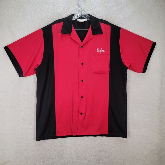 Crusin USA Bowling Shirt High Roller Collared Unique 2012 Short Sleeve Button Up - Picture 1 of 16